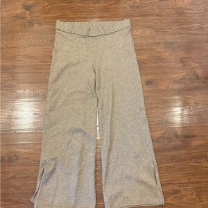 Cozy Light Brown Wide Leg Bottoms